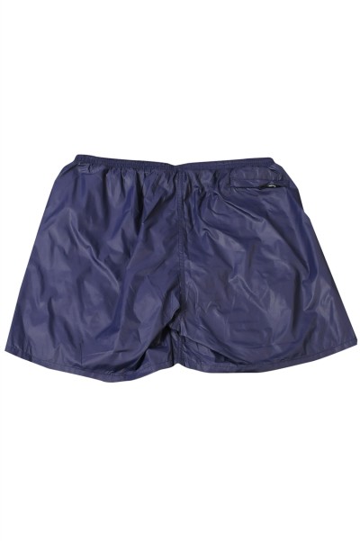 U375 online ordering line mountain sports shorts supply sweat long-distance running net color invisible zipper back pocket sports pants specialty store dark blue 100% polyester detail view-6